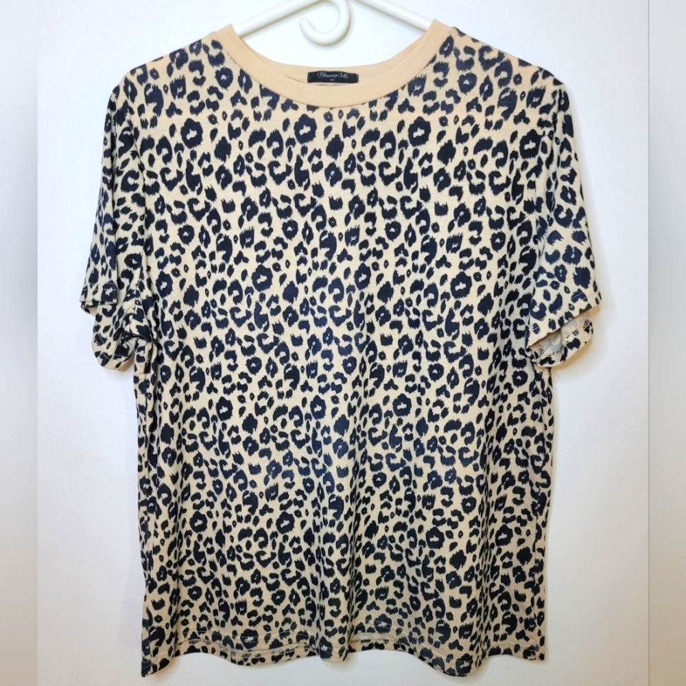 Cute Leopard Print Short Sleeve T-Shirt